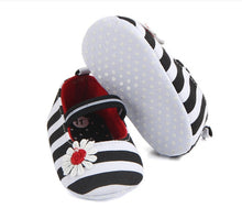 Load image into Gallery viewer, Pink White Stripe Baby Shoes