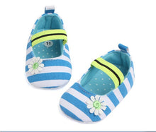 Load image into Gallery viewer, Pink White Stripe Baby Shoes