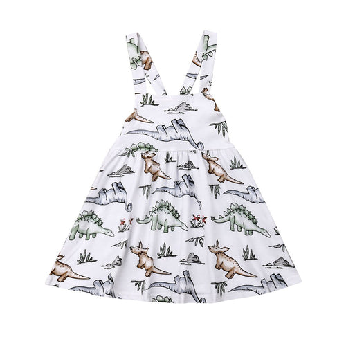 2019 Baby Girls summer clothing Dinosaur Sleeveless Dress