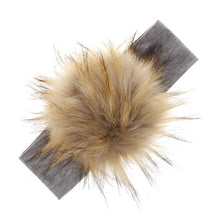 Load image into Gallery viewer, Cute Newborn Baby Girls Faux Fur Pompoms Baby Hair band